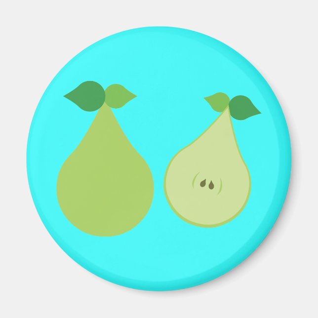Imán Pear verde moderno (Frente)
