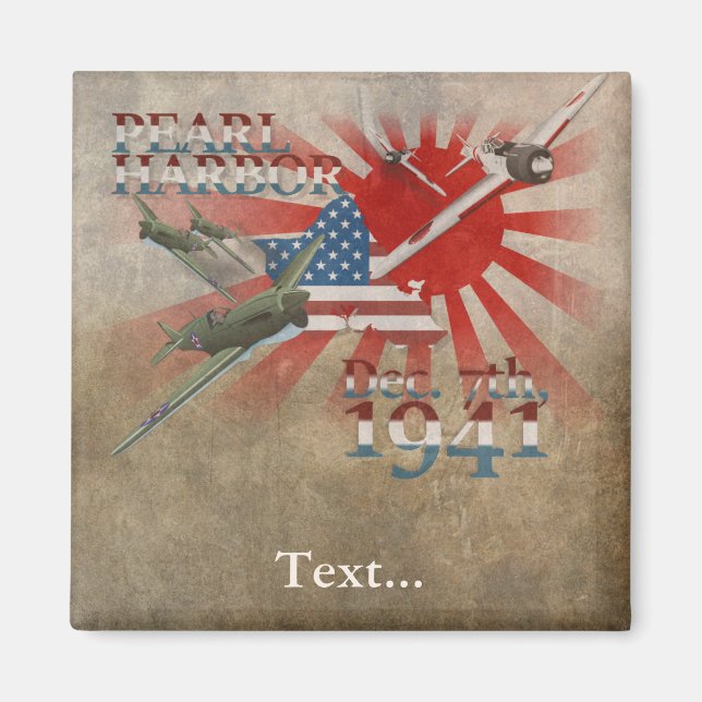 Imán Pearl Habor 7 de diciembre de 1941 Magnet (Frente)