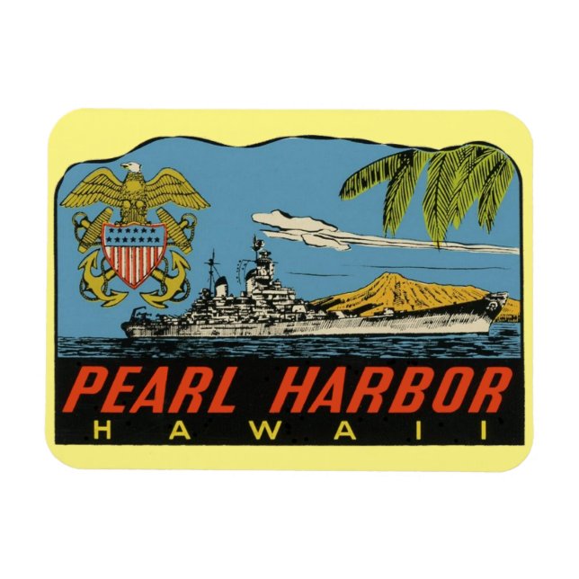 Imán Pearl Harbor, Hawaii Viajes de época flexibles (Horizontal)