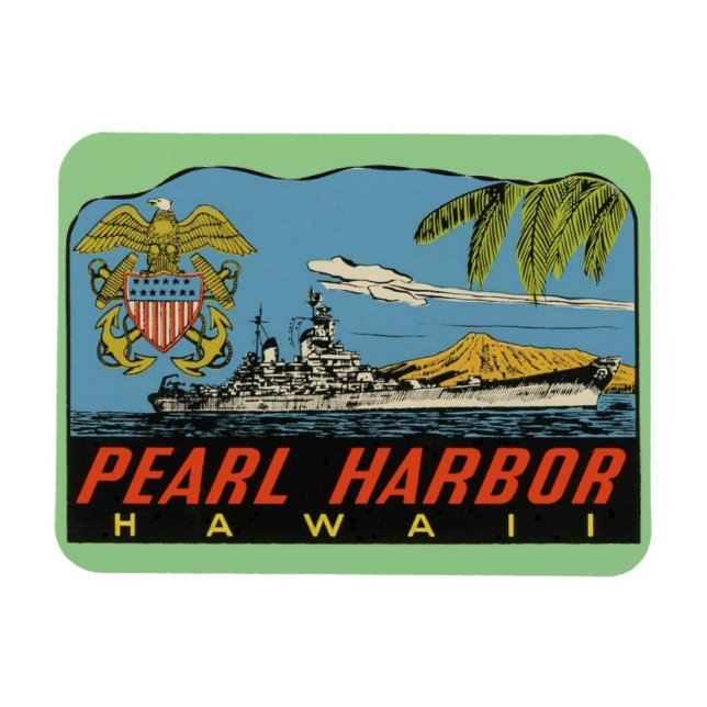 Imán Pearl Harbor, Hawaii Viajes de época flexibles (Horizontal)