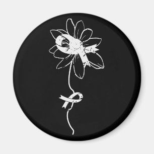 Imán Pearl Ribbon para la Conciencia del Cáncer de Pulm