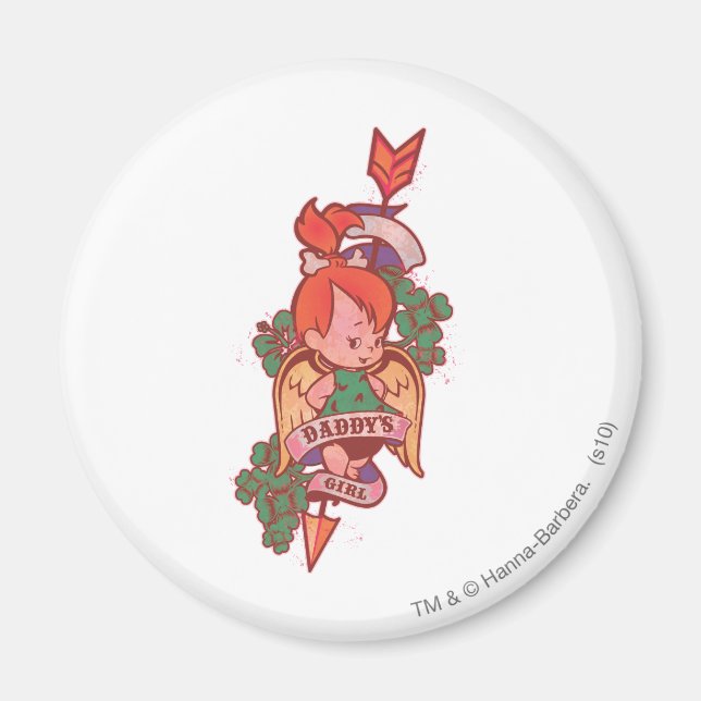 Imán PEBBLES™ Chica de papá (Frente)