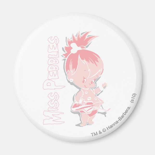 Imán PEBBLES™ en rosa (Frente)