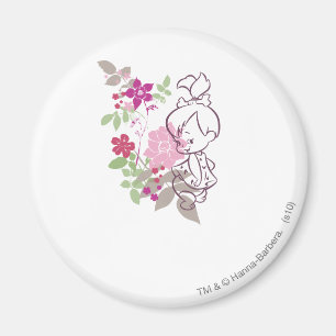 Imán PEBBLES™ Una Corbata En Las Flores