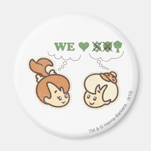 Imán PEBBLES™ y Bam Bam ama a la naturaleza (Frente)