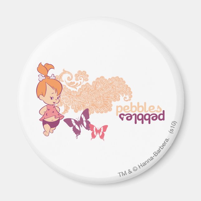 Imán PEBBLES™ y mariposas (Frente)