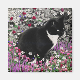 Imán Pecas en flores II - gato del gatito de Tux