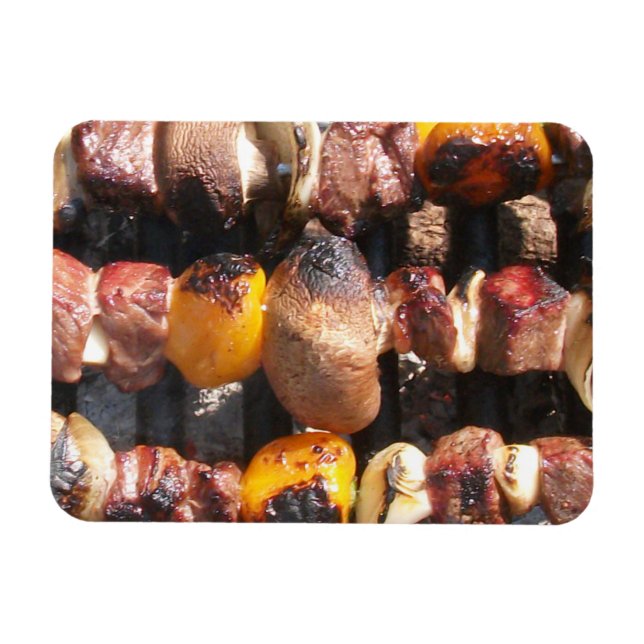 Imán Pechos con alcantarillas en barbacoa (Horizontal)