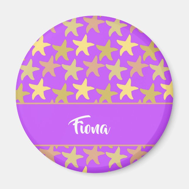 Imán Pechuga colorida sobre morado (Frente)