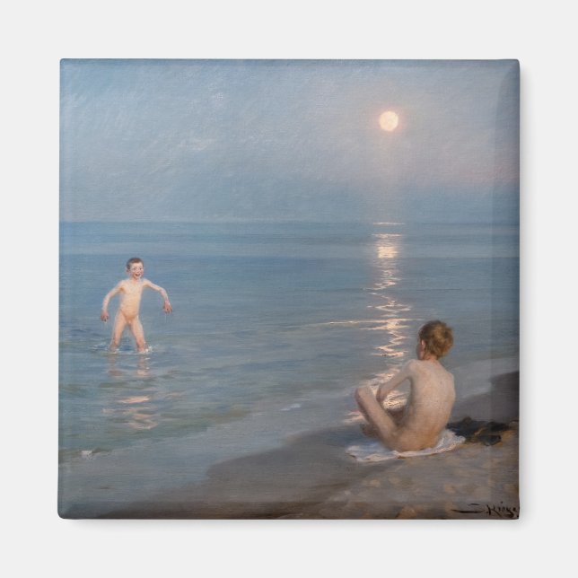 Imán Peder Severin Kroyer - Niños bañándose en Skagen (Frente)