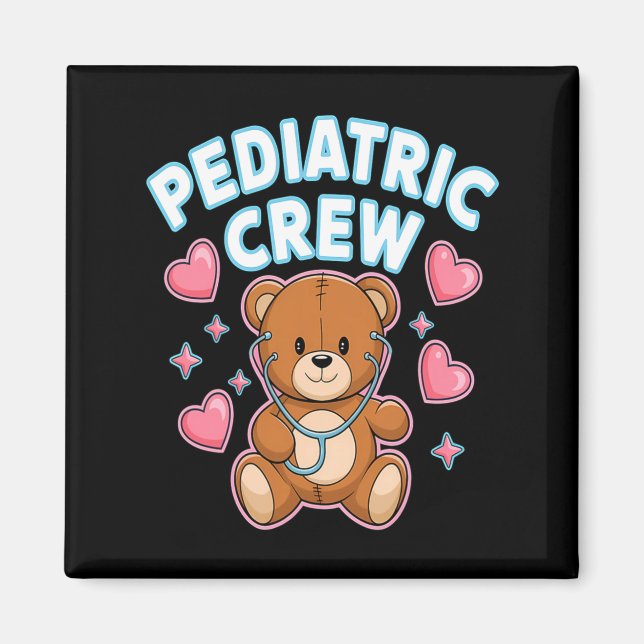 Imán Pediatric Crew Nurse Bear Heart Stethoscope Peds  (Frente)