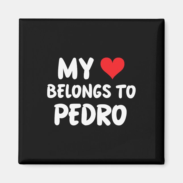 Imán Pedro - Mi corazón pertenece a Pedro - Amor  (Frente)
