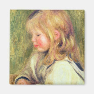 Imán Pedro un niño de Renoir el en una lectura blanc