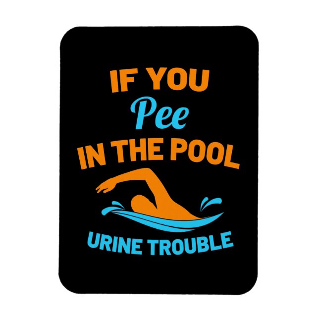 Imán Pee De Nadador En La Piscina (Vertical)