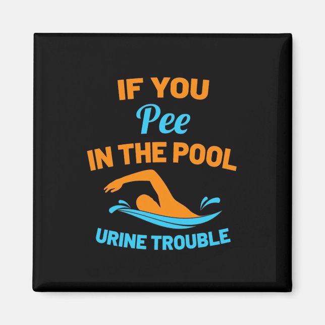 Imán Pee De Nadador En La Piscina (Frente)