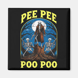 Imán Pee Pee Poo Poo Maldito Gen Z Meme Funny Skeleton 