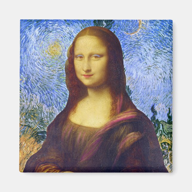 Imán Pegatina cuadrado (Frente)