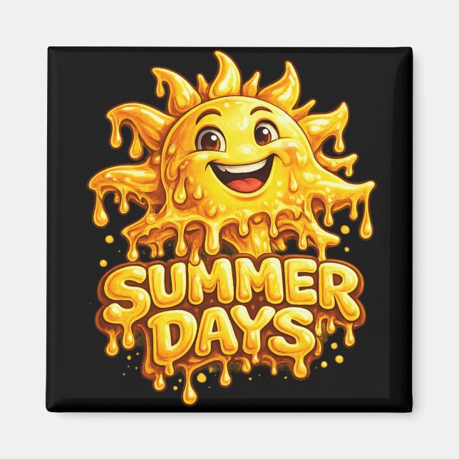 Imán Pegatina de días de verano (Frente)
