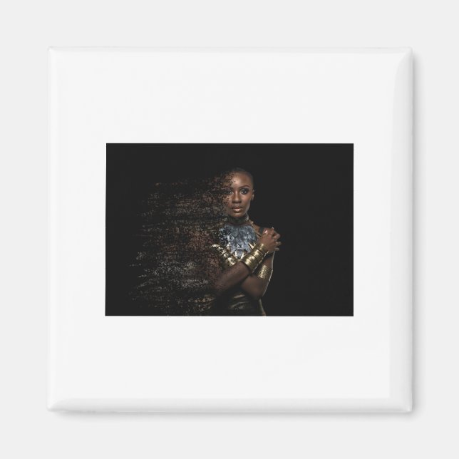 Imán Pegatina de Dispersión de Reina Negra (Frente)