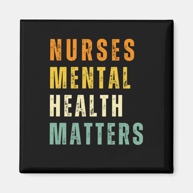 Imán Pegatina De Enfermeras De Salud Mental (Frente)