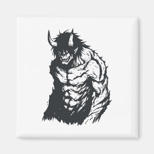 Imán Pegatina de esquema japonés Ogre Oni Yokai
