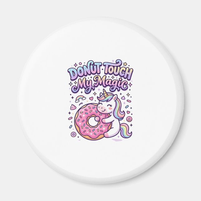 Imán Pegatina de idea de regalo mágico de donut de unic (Frente)