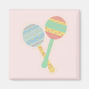 Imán pegatina de maracas