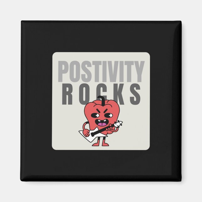 Imán Pegatina de Rocas de Positividad (Frente)