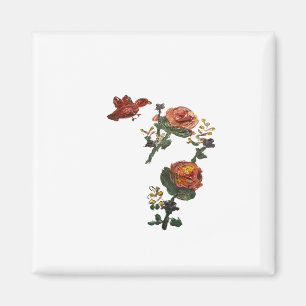 Imán Pegatina de rosas rosadas