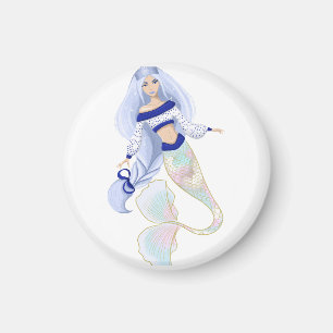 Imán Pegatina de Sirena Doncella de Nieve