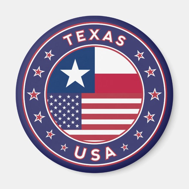 Imán Pegatina de Texas, estuche de teléfono, bolso de d (Frente)