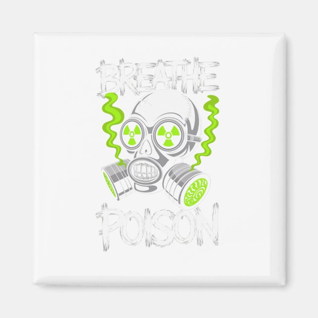 Imán Pegatina de Toxic Skull Drifter  (Frente)