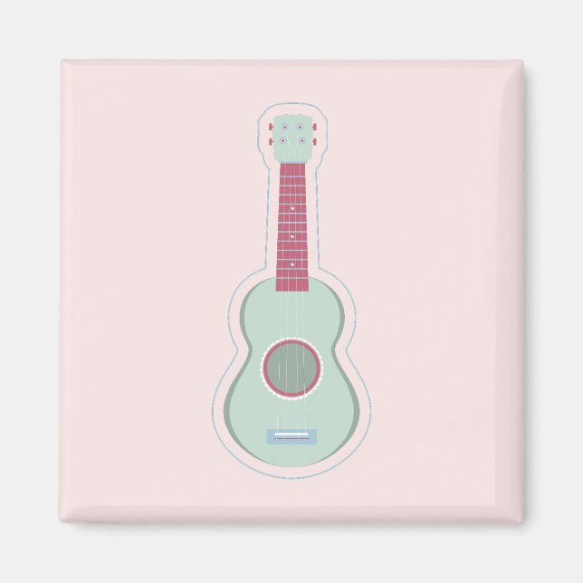 Imán pegatina de ukulele (Frente)
