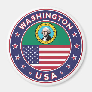 Imán Pegatina de Washington, estuche de teléfono, bolso