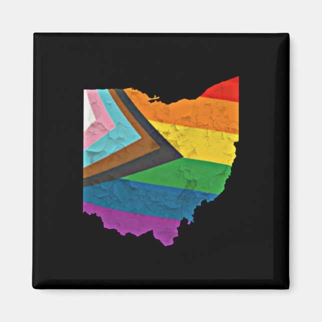 Imán Pegatina del Orgullo de Ohio (Frente)