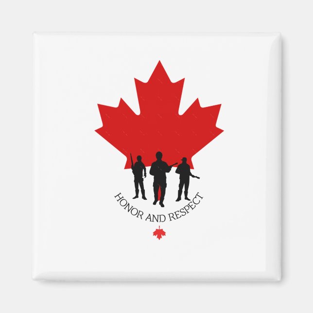 Imán Pegatina militar veterano de Canadá (Frente)