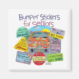 Imán Pegatinas de parachoques para adultos mayores
