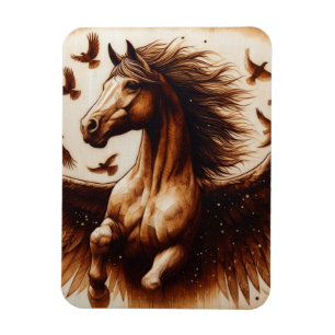 Imán Pegaus Sepia con pájaros