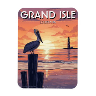 Imán Pelícano de la Isla Grande de Luisiana 