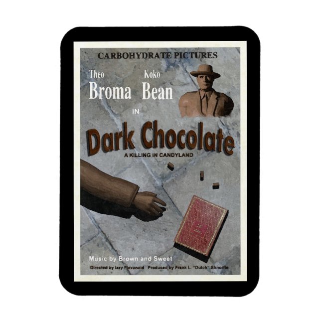 Imán Película de chocolate oscuro (Vertical)