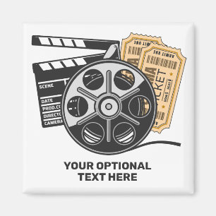 Imán Película de color y texto personalizado