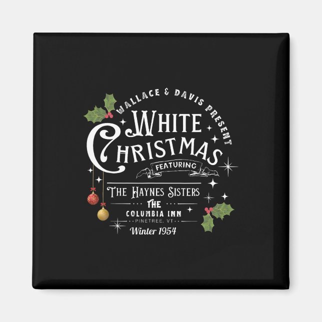 Imán Película de las hermanas Navidades Blancas Festivi (Frente)