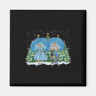 Imán Película de Navidad Blanca de Hermanas 1954 Pijama
