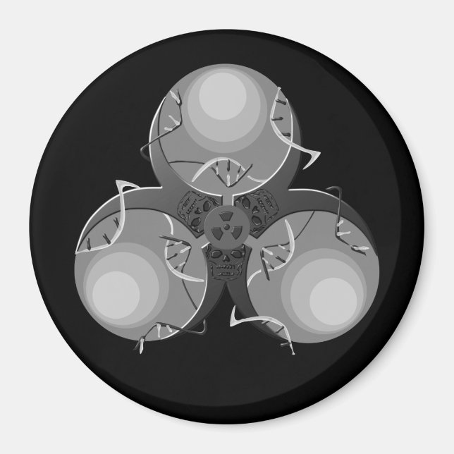 Imán Peligro biológico del virus de la muerte (Frente)