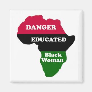 Imán PELIGRO - Mujer negra educada