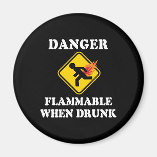 Imán Peligro que se inflama cuando se bebe - Humor dive