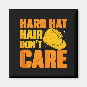 Imán Pelo de Casco Duro No Me Importa Chistoso Gerente 