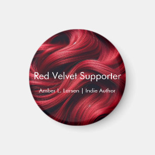 Imán Pelo de terciopelo rojo   Amber L. Larsen Support