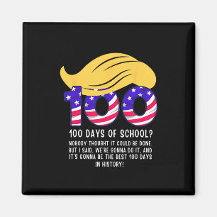 Imán Pelo Divertido De Trump 100 Días De Escuela 