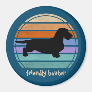 Imán Pelo duro de Dachshund - Silhouette 1